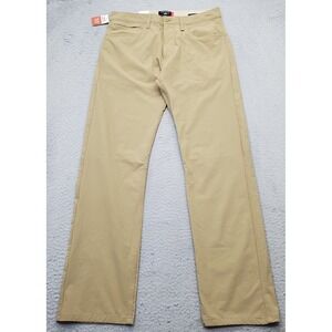 DOCKERS Hiking Pants Mens 32x32 Tan Straight Fit Performance Security Pockets
